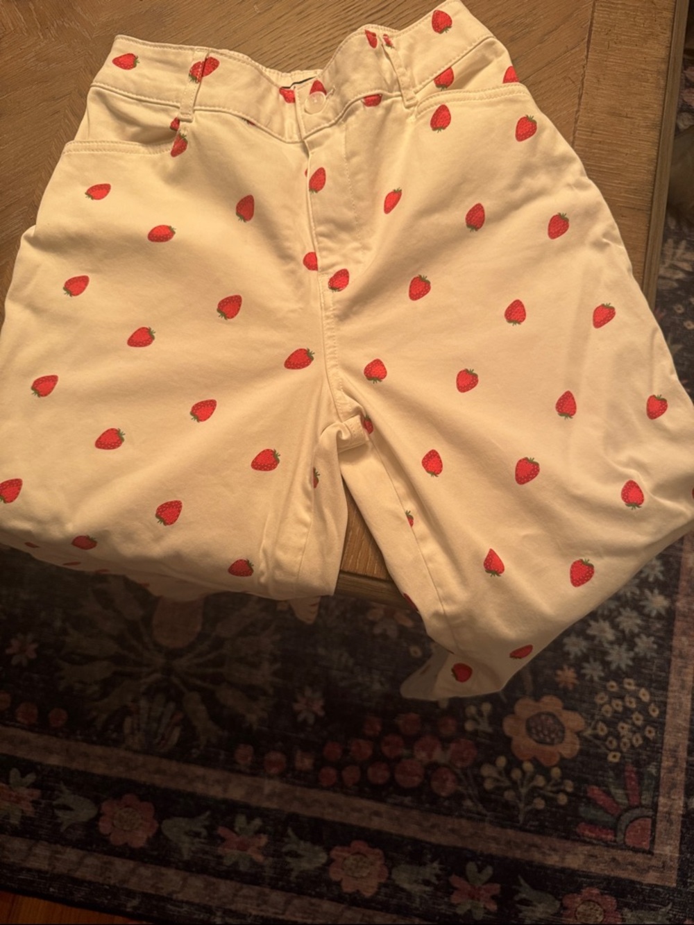Bagatelle Strawberry Cropped Wide Leg Pants - Picture 8 of 8